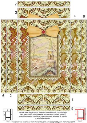 Christmas Church Lace 7x5 Spiral Edge Stacker