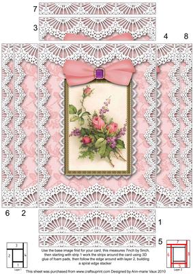 Rose Bouquet Lace 7x5 Spiral Edge Stacker