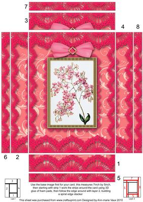 Pink Blossom Lace 7x5 Spiral Edge Stacker