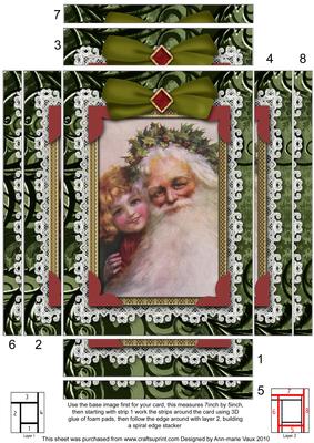 Me and Santa Lace 7x5 Spiral Edge Stacker