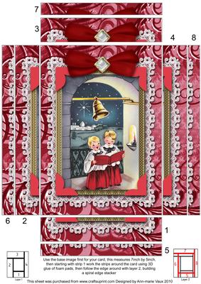Christmas Choirboys Lace 7x5 Spiral Edge Stacker