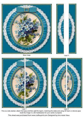 Forget-me-knots Lace 5in Square Side Stacker