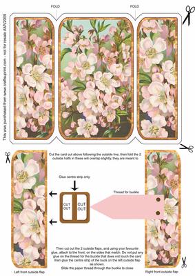 Blossom Square Buckle Gatefold Card