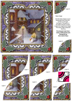 Christmas Village Angel Vintage 6 Inch Duo Corner Stacker