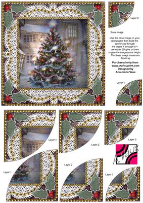 How My Tree Looks Vintage 6 Inch Duo Corner Stack Card Front