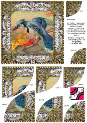 Mr Kingfisher Vintage 6 Inch Duo Corner Stack Card Front