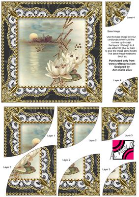 Oriental Lily 1 6 Inch Duo Corner Stack Card Front