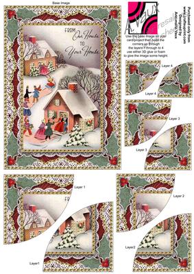 Our House to Yours Gold Lace 7x5inch Duo Corner Stacker