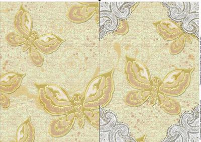 Cream Vintage Butterfly Lace Card Blank