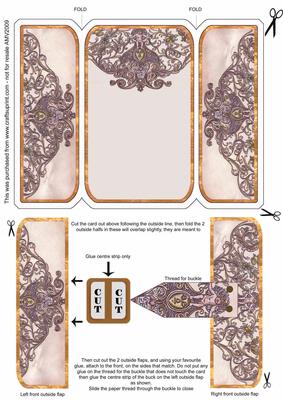 Ornate Ironwork Wedding/thank You Blank Square Gatefold Buckle Card