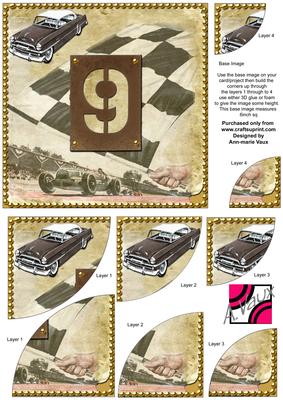 Vintage Racing Age 9 6inch Duo Corner Stacker