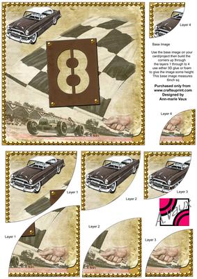 Vintage Racing Age 8 6inch Duo Corner Stacker