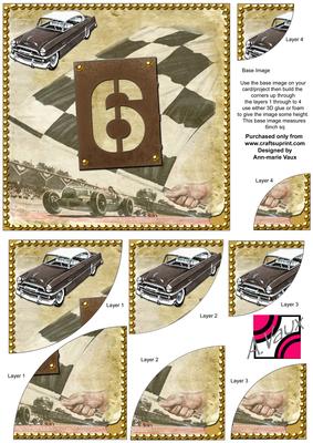 Vintage Racing Age 6 6inch Duo Corner Stacker