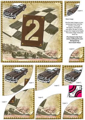 Vintage Racing Age 2 6inch Duo Corner Stacker