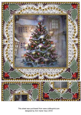 How My Tree Looks Vintage Lace 8inch Picture Sheet