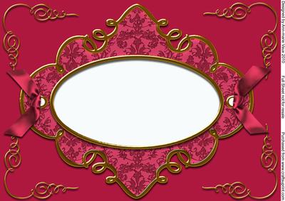 Snow Village A4 Ornate Frame Picture Sheet