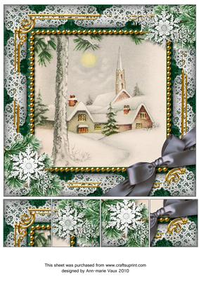 Winter Pub Snow 8inch Picture Sheet