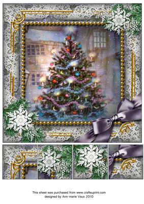 How Tree Looks Snow 8inch Picture Sheet
