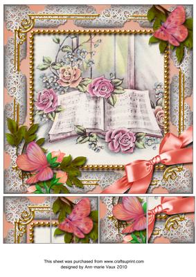 Songbook Butterfly 8inch Picture Sheet
