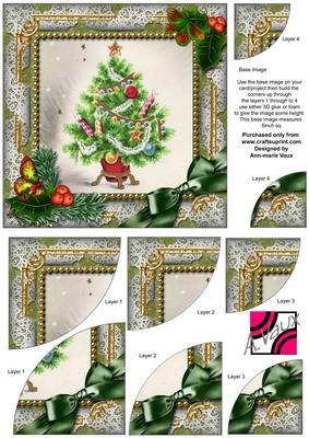 The Tree Holly 6 Inch Duo Corner Stack Card Front