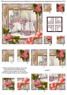 Songbook Butterfly All 4 Corner Stacker Card Front