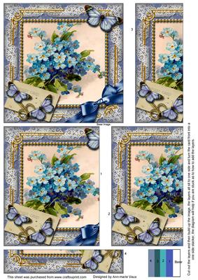 Forget Me Knot Butterflies One Edge Side Stacker