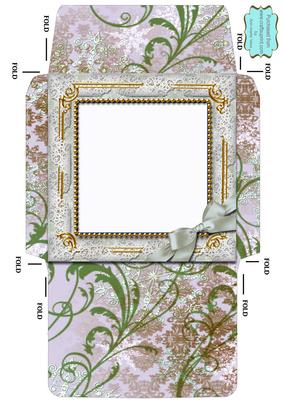 Blue Winter Walk 5 1/2 Inch Square Matching Envelope