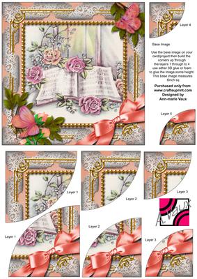 Songbook Butterfly 6 Inch Duo Corner Stack Card Front