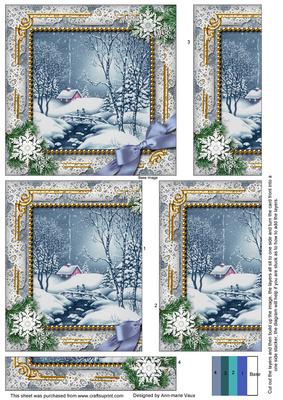 Blue Winter Walk Snow One Edge Side Stacker