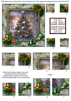 How Tree Looks Holly All 4 Corner Stacker Card Front