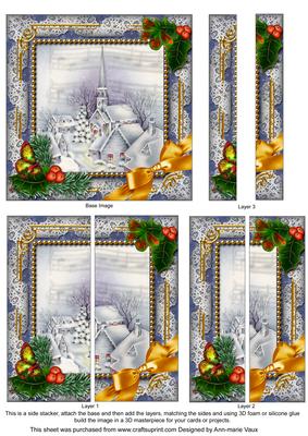 Blue Church Holly 5inch Square Straight 2 Side Stacker