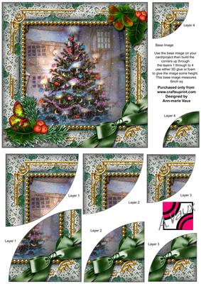 How Tree Looks Holly 6 Inch Duo Corner Stack Card Front