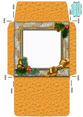 Choirboy Knocking Holly 5 1/2 Inch Square Matching Envelope