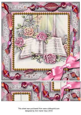Songbook Beaded 8inch Picture Sheet
