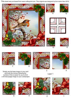 Robin 1 Holly All 4 Corner Stacker Card Front