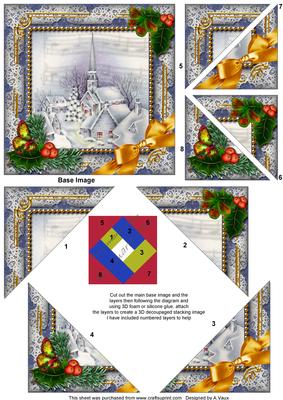 Blue Church Holly 5inch Triangle Edge Spiral Stacker