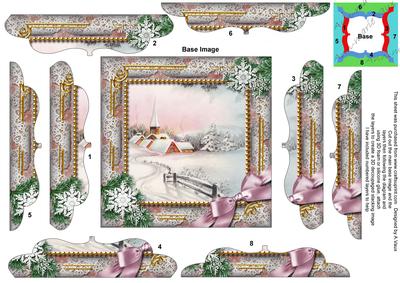 Snow Village Snow 5inch Bracket Edge Spiral Stacker