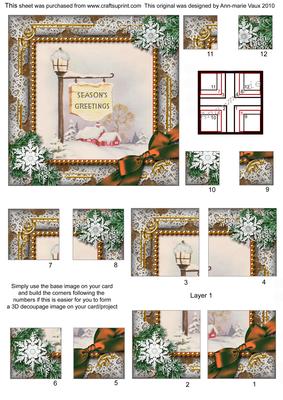 Pub Sign Snow All 4 Corner Stacker Card Front