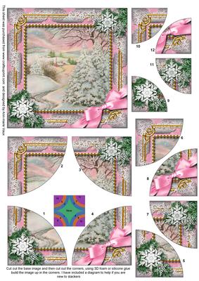 Christmas Stream Snow All 4 Rounded Corner Card Front