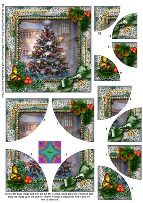 How Tree Looks Holly All 4 Rounded Corner Card Front