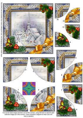 Blue Church Holly All 4 Rounded Corner Card Front