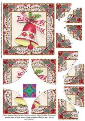 Christmas Bell 1 All 4 Rounded Corner Card Front