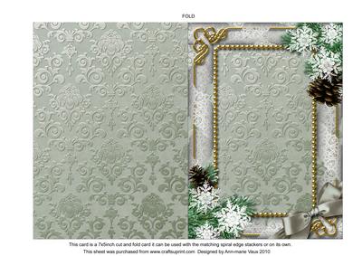 Blue Church Snow Plain 7x5inch Folded Card