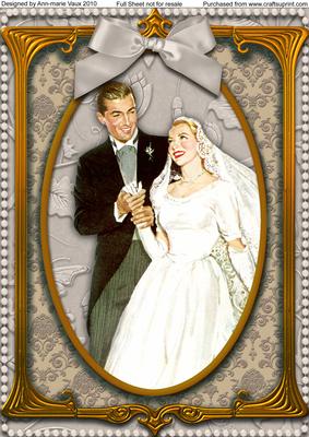 Elegant Wedding Couple A4 Picture Sheet