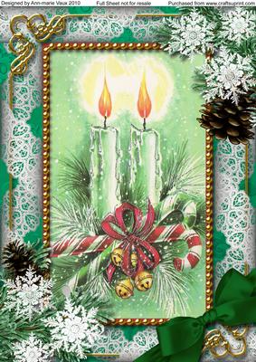 Candle Duo Snow A4 Picture Sheet