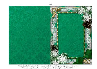 Candle Duo Snow Plain 7x5inch Folded Card
