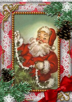 Santa Snow A4 Picture Sheet