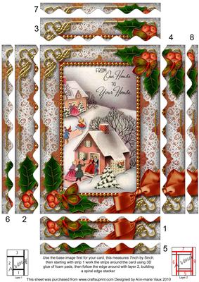 Ours to Yours Holly 7x5in Spiral Wavy Edge Stacker