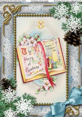 Christmas Book Snow A4 Picture Sheet