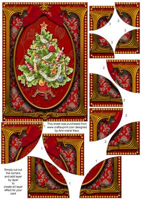 Elegant Tree 7x5inch All 4 Corner Stacker Card Front